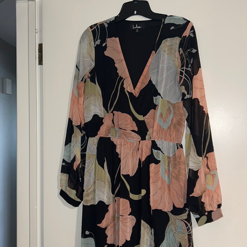 Lulu’s floral long sleeve maxi dress